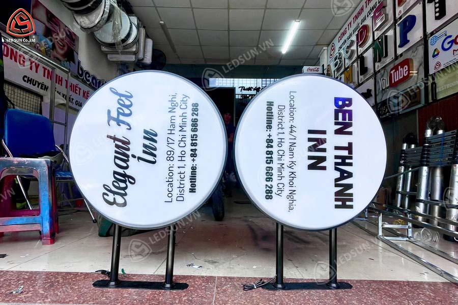 Hộp đèn hút nổi tròn