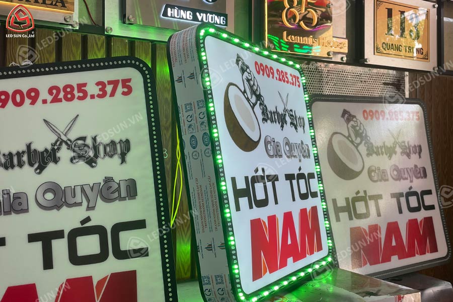 Hộp đèn hút nổi vuống có led chạy viền