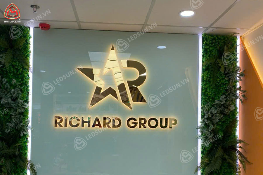 chữ nổi inox vàng gương