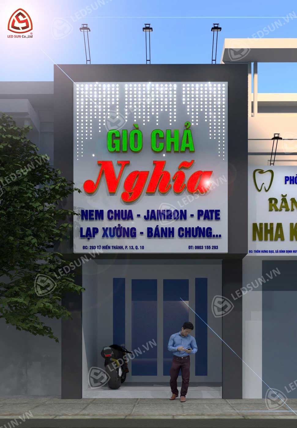 thiết kế bảng hiệu 3D