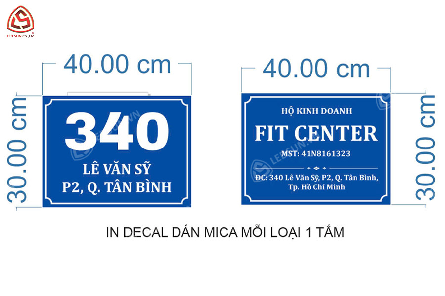 thiết kế bảng tên công ty