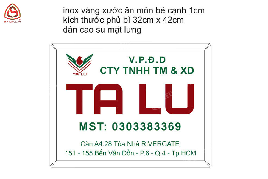 thiết kế bảng tên công ty