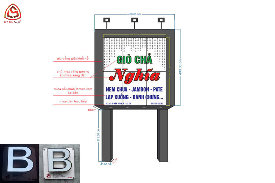 thiết kế mặt dựng