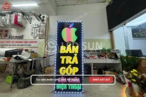 Bảng hiệu hộp đèn cho cửa bán điện thoại iPhone tại khu Bàu Cát
