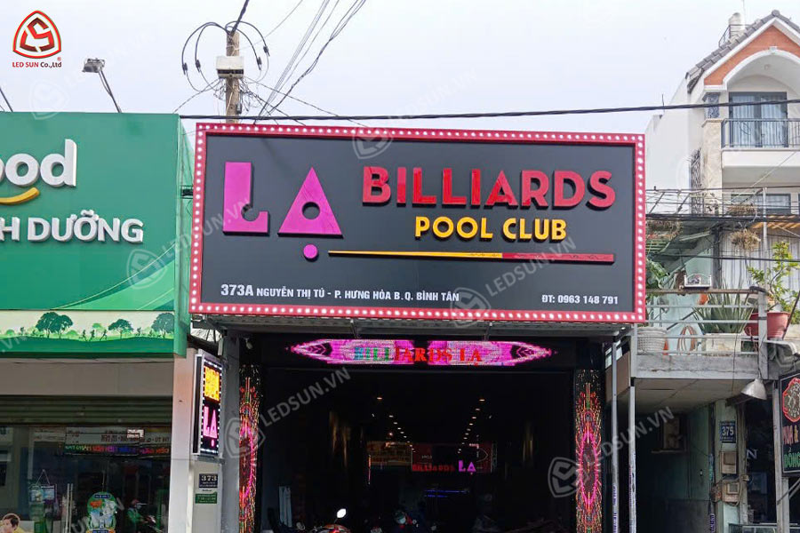 Bảng hiệu quán bida