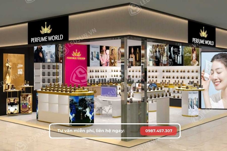 thiết kế gian hàng trong trung tâm thương mại