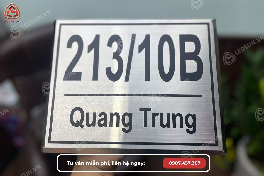 biển số nhà inox
