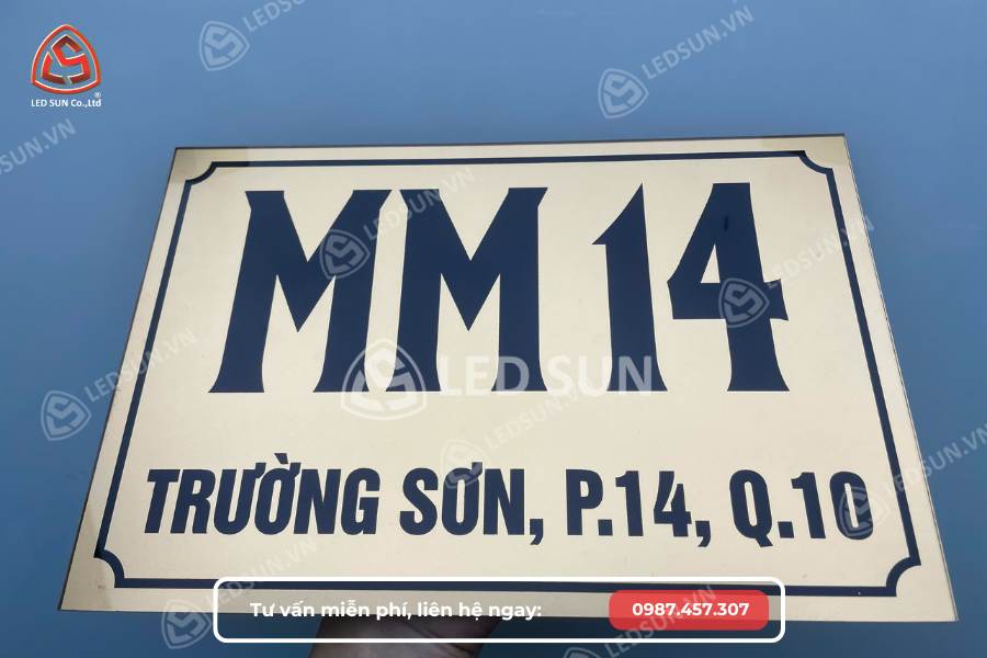 Biển số nhà mica sơn