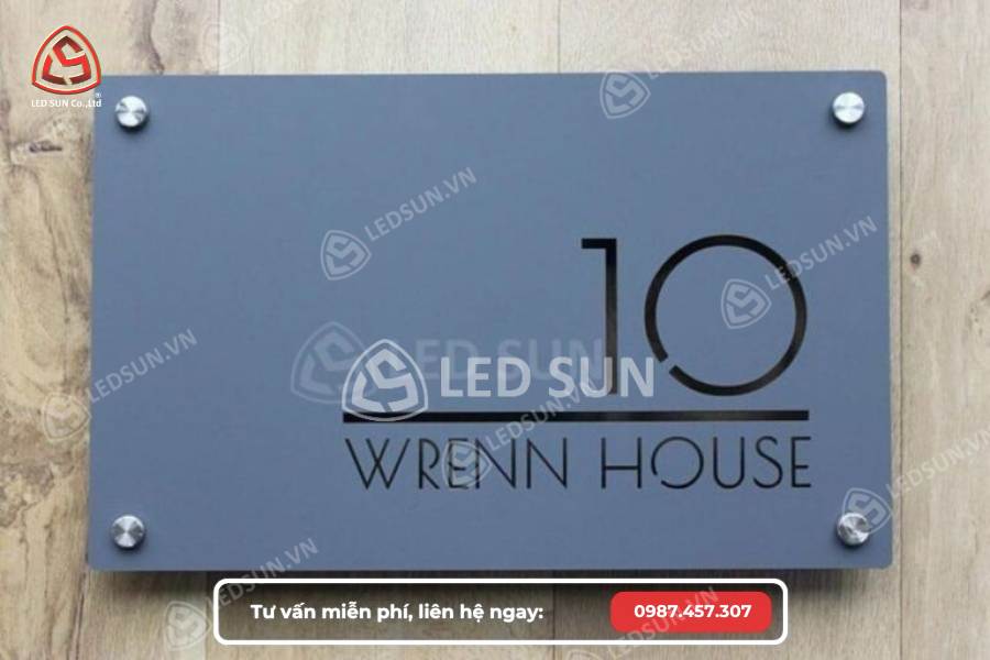 Biển số nhà alu chữ nổi sáng đèn