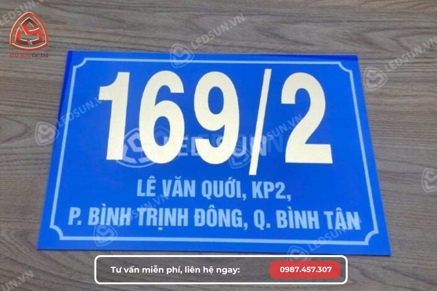 Biển số nhà mica dán decal
