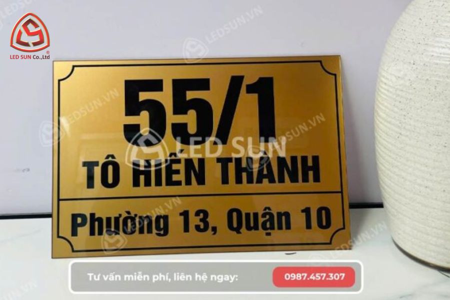 Biển số nhà mica sơn